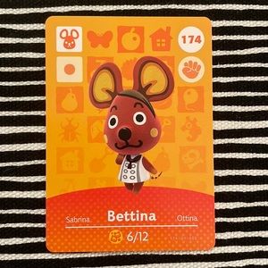 Genuine ACNH Bettina amiibo card